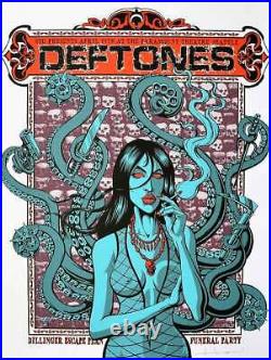 Deftones Concert Poster Justin Hampton P/P Portland 2011