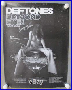 Deftones Diamond Eyes 2011 Concert Poster Signed Coa Autograph Original
