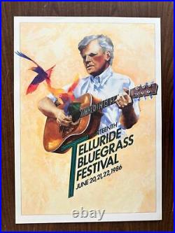 Doc Watson Bela Fleck Telluride Bluegrass Fest 1986 Original Concert Poster