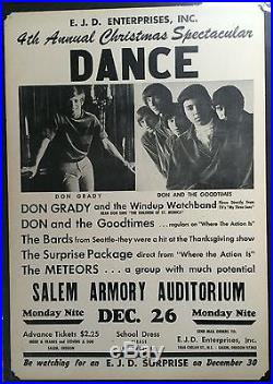 Don And The Goodtimes 1967 ORIGINAL Boxing Style Concert Poster