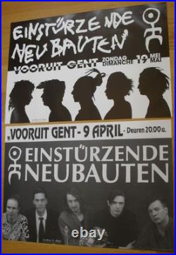 EINSTURZENDE NEUBAUTEN 2 original rare concert posters'91'93 indus industrial