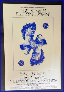 ELTON JOHN The Kinks Original Fillmore Concert Poster 1970 BG 256