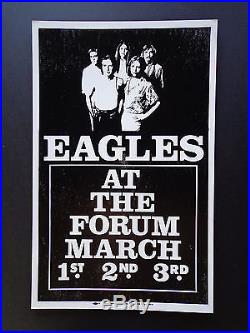 Eagles At The Forum Original Vintage Concert Promotion Poster