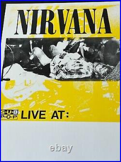 Early Original Nirvana Concert Poster from Sub Pop Records, the Real Deal