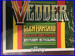Eddie Vedder Amsterdam 2019 Pearl Jam Concert Poster by Brad Klausen SE NOT EMEK