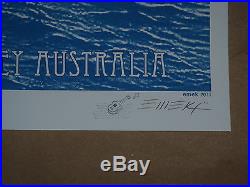 Eddie Vedder Emek signed doodled concert poster print Australia Pearl Jam 2011
