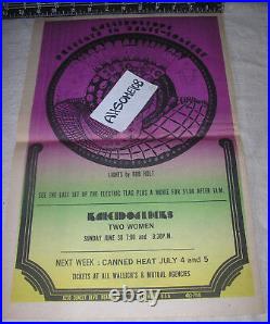 Electric Flag Vintage 1968 11X17 RARE BlackLight Kaleidoscope Concert Poster Ad