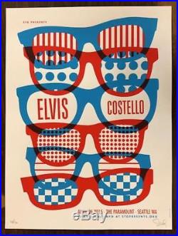 Elvis Costello Seattle Wa 2015 Concert Poster Stiles Silkscreen Original