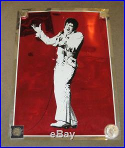Elvis Presley Large 30 x 21 Concert Red Mylar Poster Original Flashbacks Inc