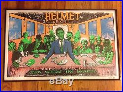 Emek Helmet Cleveland Twilight Zone Concert Tour Poster Print 95 Signed Doodled