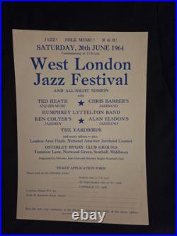 Eric Clapton Yardbirds 1964 First Printing Concert Flyer Handbill