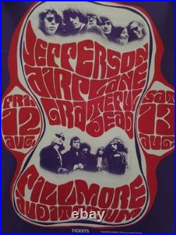 Extremely Rare Original Grateful Dead/Jefferson Airplane Pre- Concert Poster