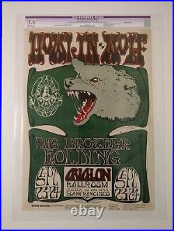 FD 27 OP Howlin' Wolf Concert Poster Family Dog Avalon Mouse Signed CGC GRADED 7