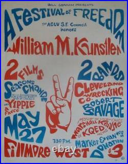 FESTIVAL OF FREEDOM BG 234A FILLMORE concert poster BILL GRAHAM 1970 VERY RARE