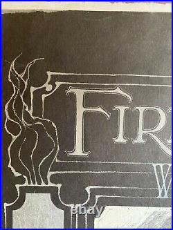 FIRE DANCE Concert Poster RARE! 1968 JEFFERSON AIRPLANE Steve Miller CHARLATANS