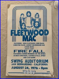 FLEETWOOD MAC 1976 SAN BERNARDINO Concert poster 14x22 Vintage Rock Promo