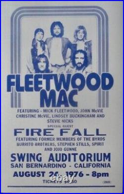 FLEETWOOD MAC SAN BERNARDINO 1976 Concert poster 14x22 NM