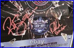 FRAMED Def Leppard Signed Framed Concert Poster Autographed Phil Rick Savage COA