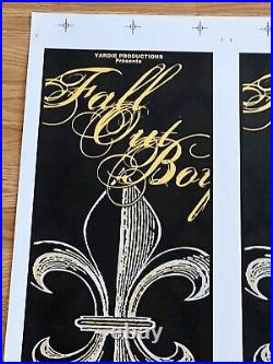 Fall Out Boy Paris France 2006 -2 Original Concert Poster & Handbill Uncut Sheet