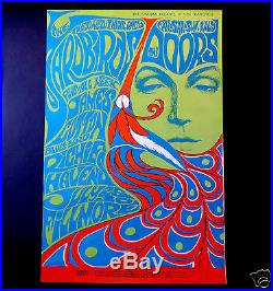 Fillmore Bill Graham BG-75 The Doors/ Yardbirds Vintage 1967 Concert Poster NM