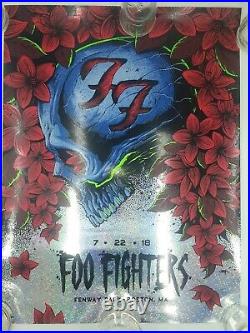 Foo Fighter Boston Fenway Park 7/22/18 Rare Foil Concert Poster #20/40authentic