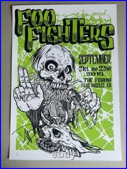 Foo Fighters Concert Poster 2015 Los Angeles CA Signed by Dave Grohl Numbered