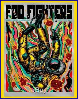 Foo Fighters Concert Poster Camden NJ Moon Rock Variant 2018 S/#ed /25 MINT