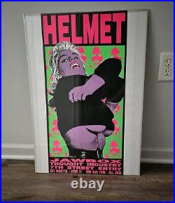 Frank Kozik 1991 Signed Helmet Concert Poster