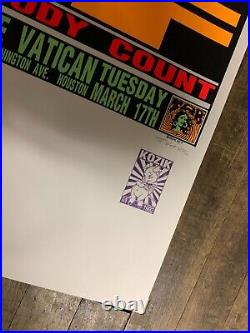 Frank Kozik 1992 Ice-T/Body Count Concert Poster S&N Houston @ Vatican TX