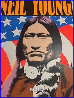 Frank Kozik 1993 Neil Young + Pearl Jam Concert Poster Kz9335 High Bear