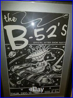 Frank Kozik B-52's Original Art / Poster, 1 Of 1, Austin Dec 14 Excellent/framed