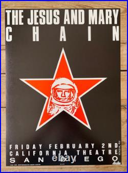 Frank Kozik Signed Jesus And Mary Chain 1990 Original Concert Poster Nm