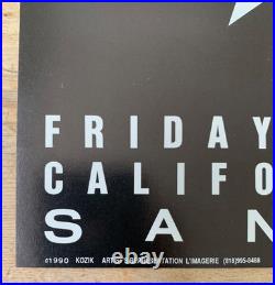 Frank Kozik Signed Jesus And Mary Chain 1990 Original Concert Poster Nm