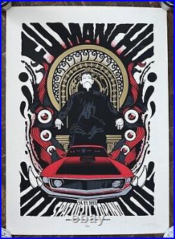 Fu Manchu 2011 Tour Poster Signed S/n Steuso Screen Print Turin Italy Concert
