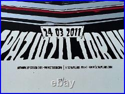Fu Manchu 2011 Tour Poster Signed S/n Steuso Screen Print Turin Italy Concert