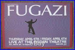 Fugazi Original Concert Poster Denver 2001 Kuhn Silkscreen Original
