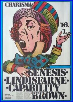 GENESIS 1973 German A1 Concert poster GUNTHER KIESER NM ULTRA RARE