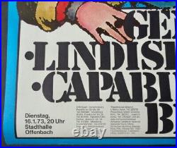 GENESIS 1973 German A1 Concert poster GUNTHER KIESER NM ULTRA RARE