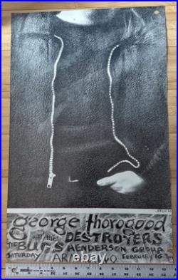 GEORGE THOROGOOD Concert Poster at Armadillo World Headquarters Feb 16, 1980