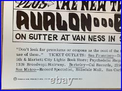 GRATEFUL DEAD 1966 AVALON BALLROOM FAMILY DOG CONCERT POSTER FD-12-2 Wes Wilson