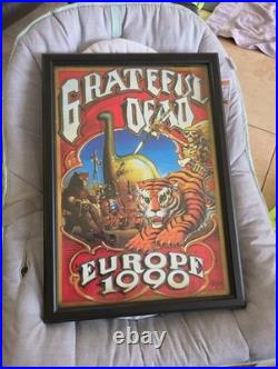 GRATEFUL DEAD EUROPE 1990 Concert Poster Rick Griffin- Framed