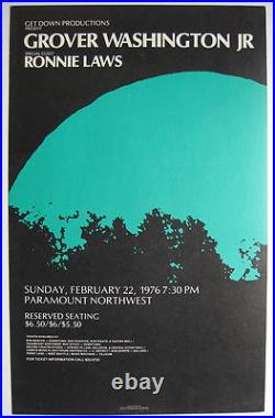 GROVER WASHINGTON JR. RONNIE LAWS Paramount Northwest 1976 US ORG CONCERT POSTER