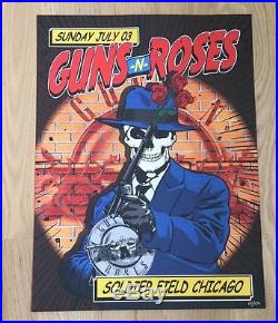 GUNS N ROSES CHICAGO Concert Poster Show Print 2016 LIMITED Lithograph #/250 7/3