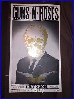 GUNS N ROSES Nashville 2016 Concert HATCH Show Print Poster #213/400 RARE! NR