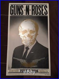 GUNS N ROSES Nashville 2016 Concert HATCH Show Print Poster #214/400 RARE! NR