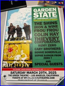 Garden State 20th Anniversary Concert Poster 18x24 Zach Braff Natalie Portman