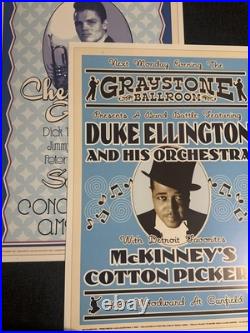 Giant Lot of 23 Commemorative Jazz Concert Poster Prints(NM Condition)