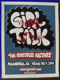 Girl Talk Philadelphia 2011 Concert Poster Silkscreen Original