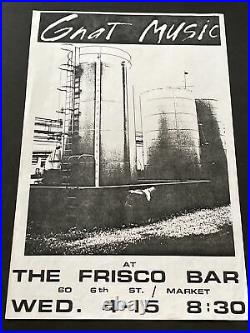 Gnat Music Original Concert Poster From The Frisco Bar 8th Market San Francisco