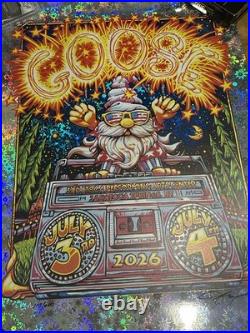 Goose Concert Poster- SPAC- July 3/4 2026- FOIL- RARE 192/200